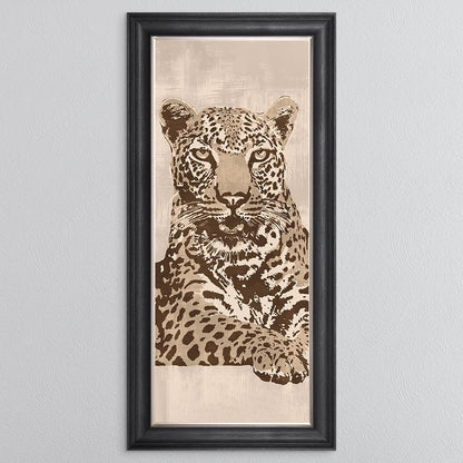 Beige Leopard Framed Wall Art