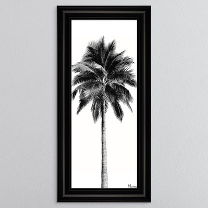 Black And White Palm Trees 1 Framed Wall Art