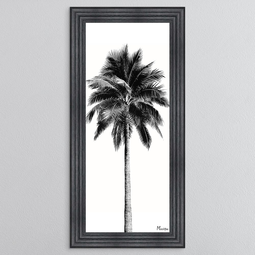 Black And White Palm Trees 1 Framed Wall Art