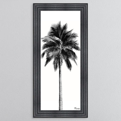 Black And White Palm Trees 1 Framed Wall Art