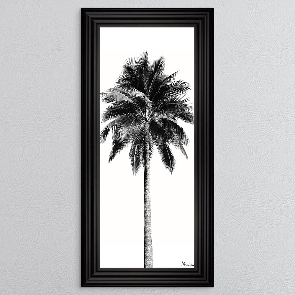Black And White Palm Trees 1 Framed Wall Art