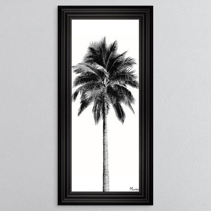 Black And White Palm Trees 1 Framed Wall Art