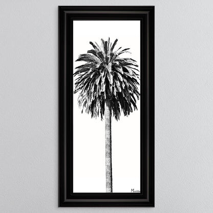 Black And White Palm Trees 2 Framed Wall Art