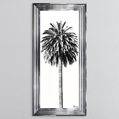 Black And White Palm Trees 2 Framed Wall Art