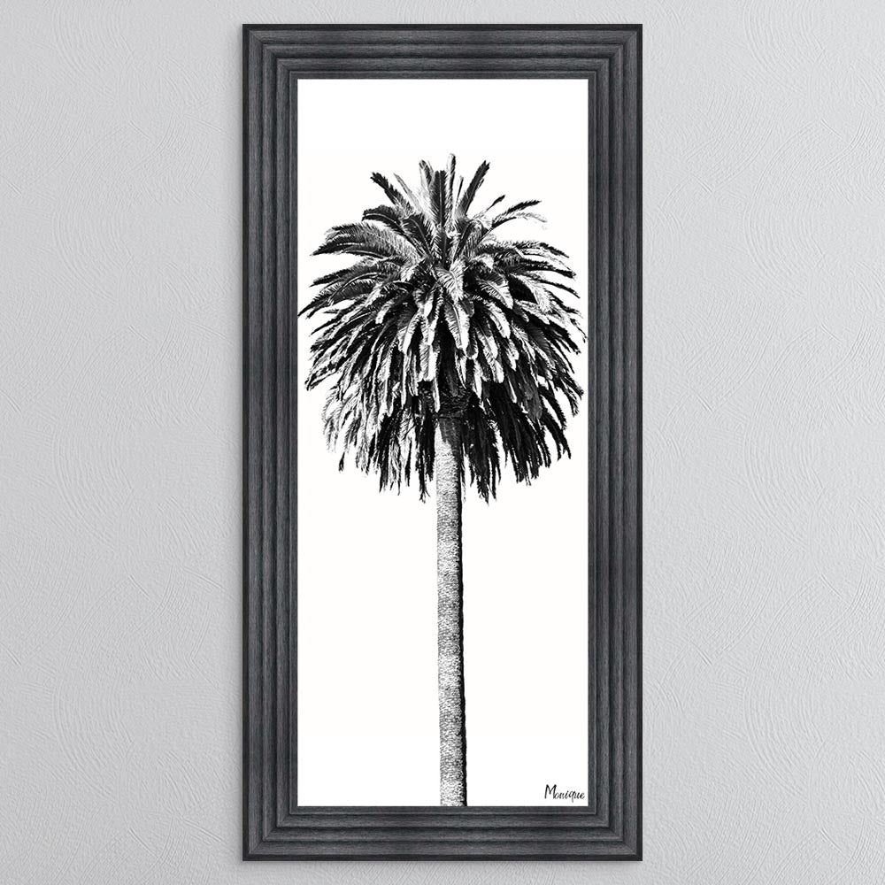 Black And White Palm Trees 2 Framed Wall Art