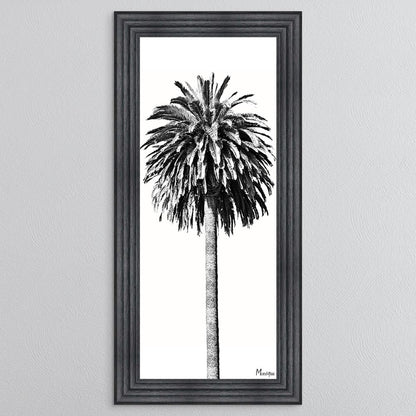 Black And White Palm Trees 2 Framed Wall Art