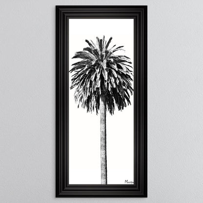 Black And White Palm Trees 2 Framed Wall Art