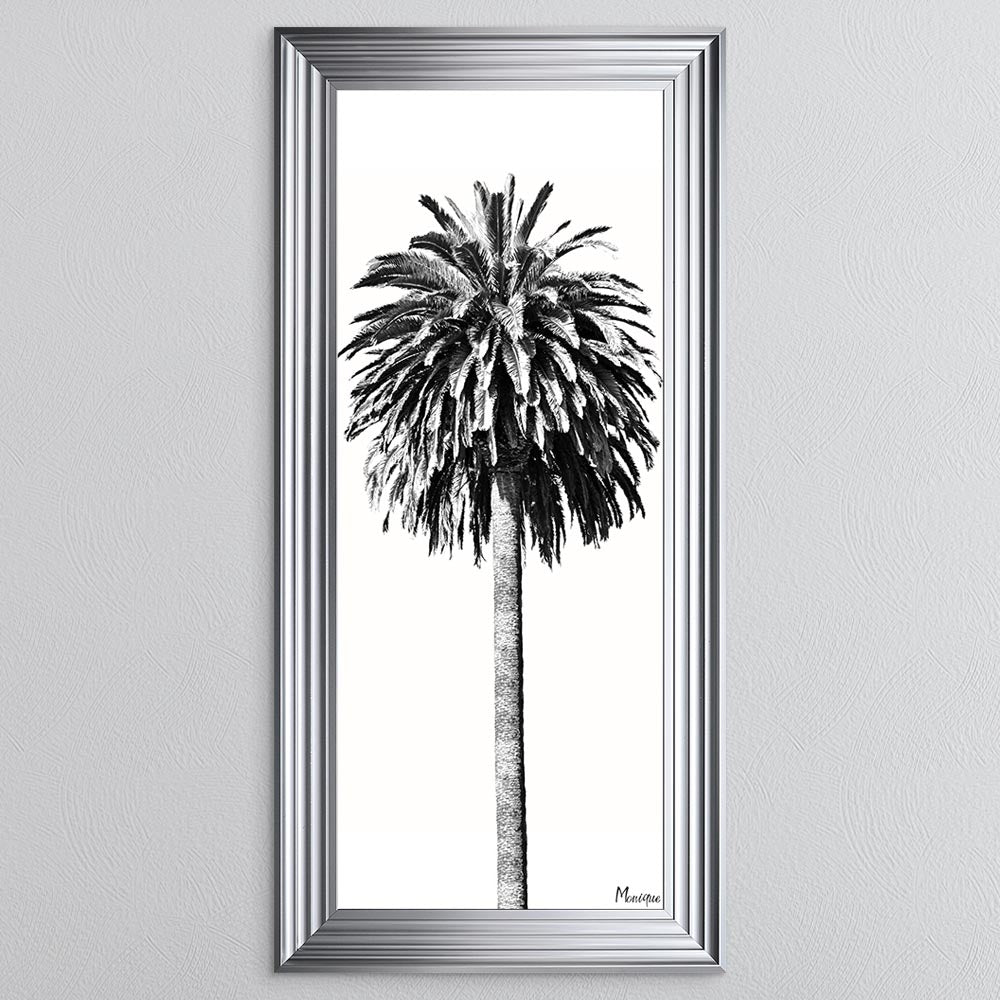 Black And White Palm Trees 2 Framed Wall Art