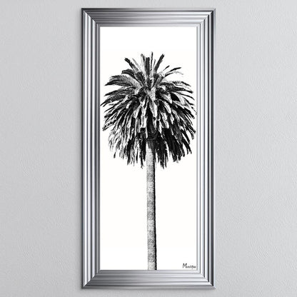 Black And White Palm Trees 2 Framed Wall Art