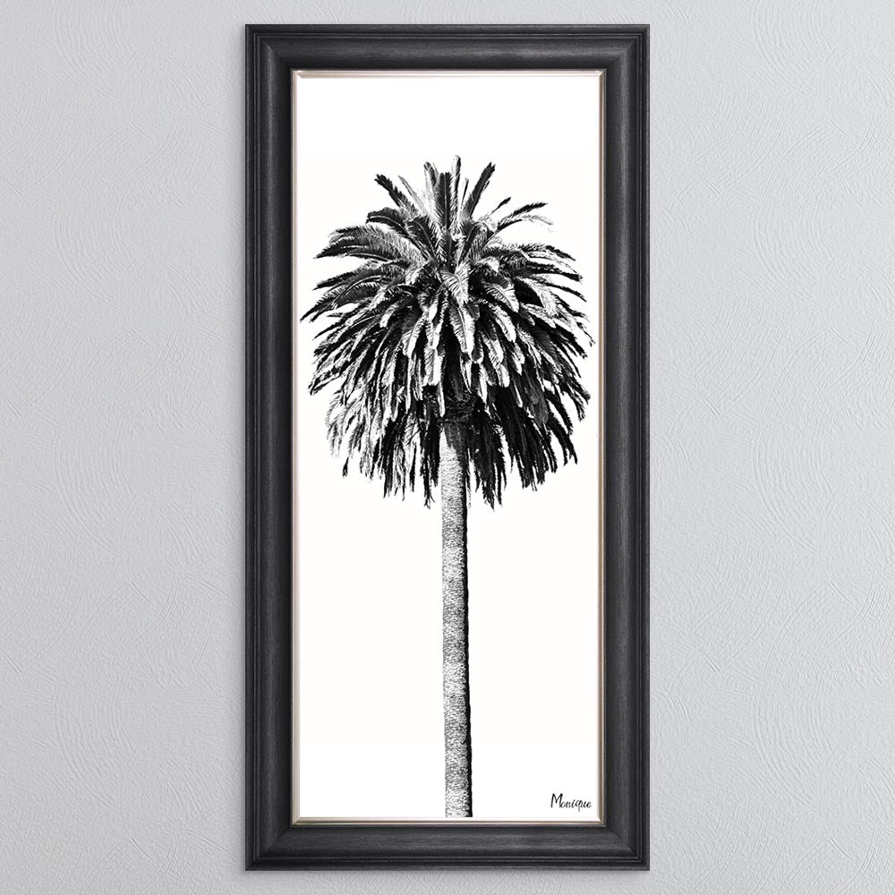 Black And White Palm Trees 2 Framed Wall Art