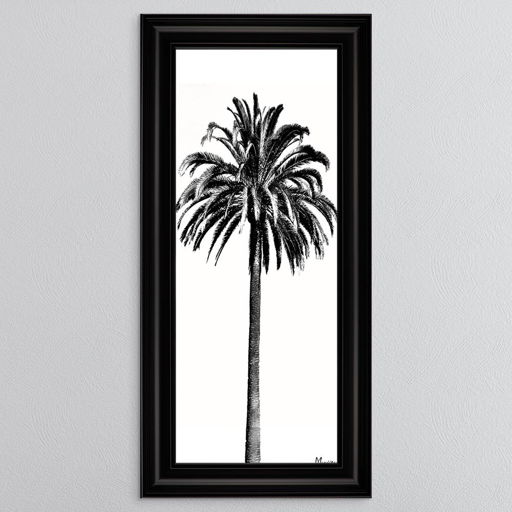 Black And White Palm Trees 3 Framed Wall Art