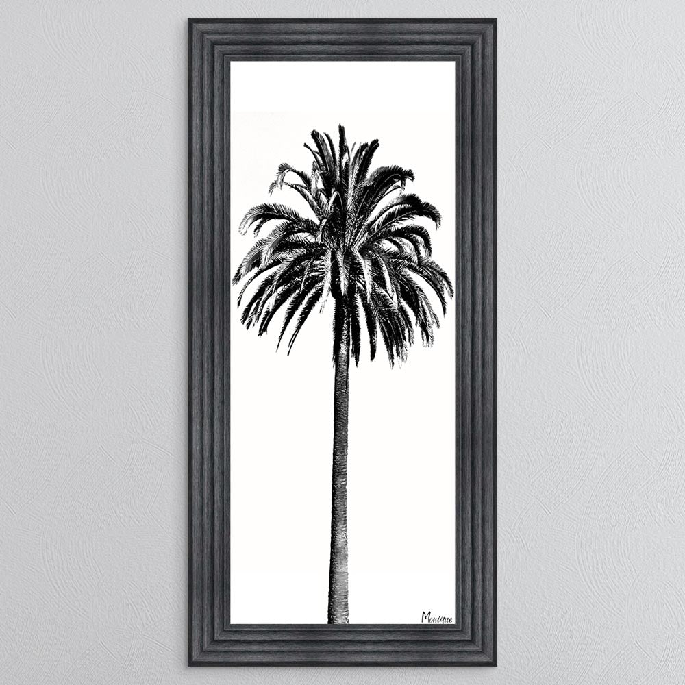 Black And White Palm Trees 3 Framed Wall Art