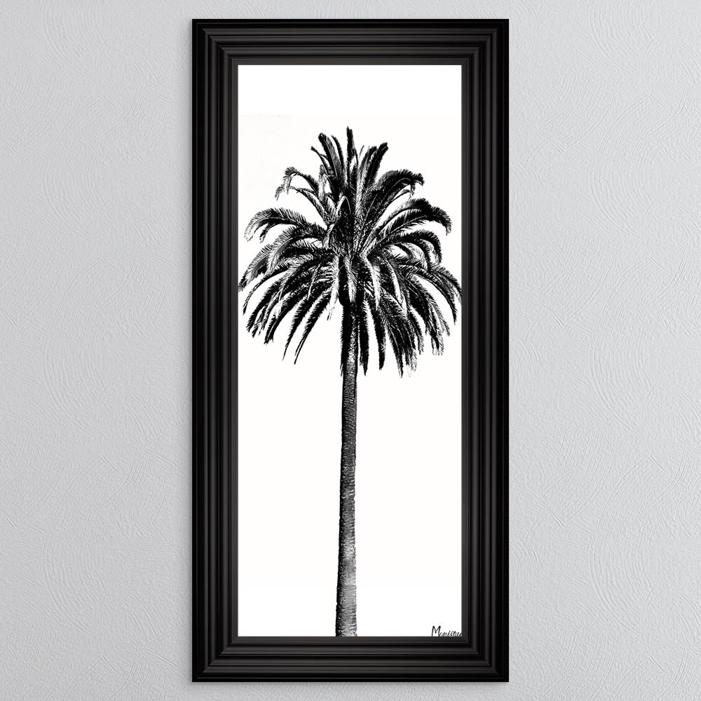 Black And White Palm Trees 3 Framed Wall Art