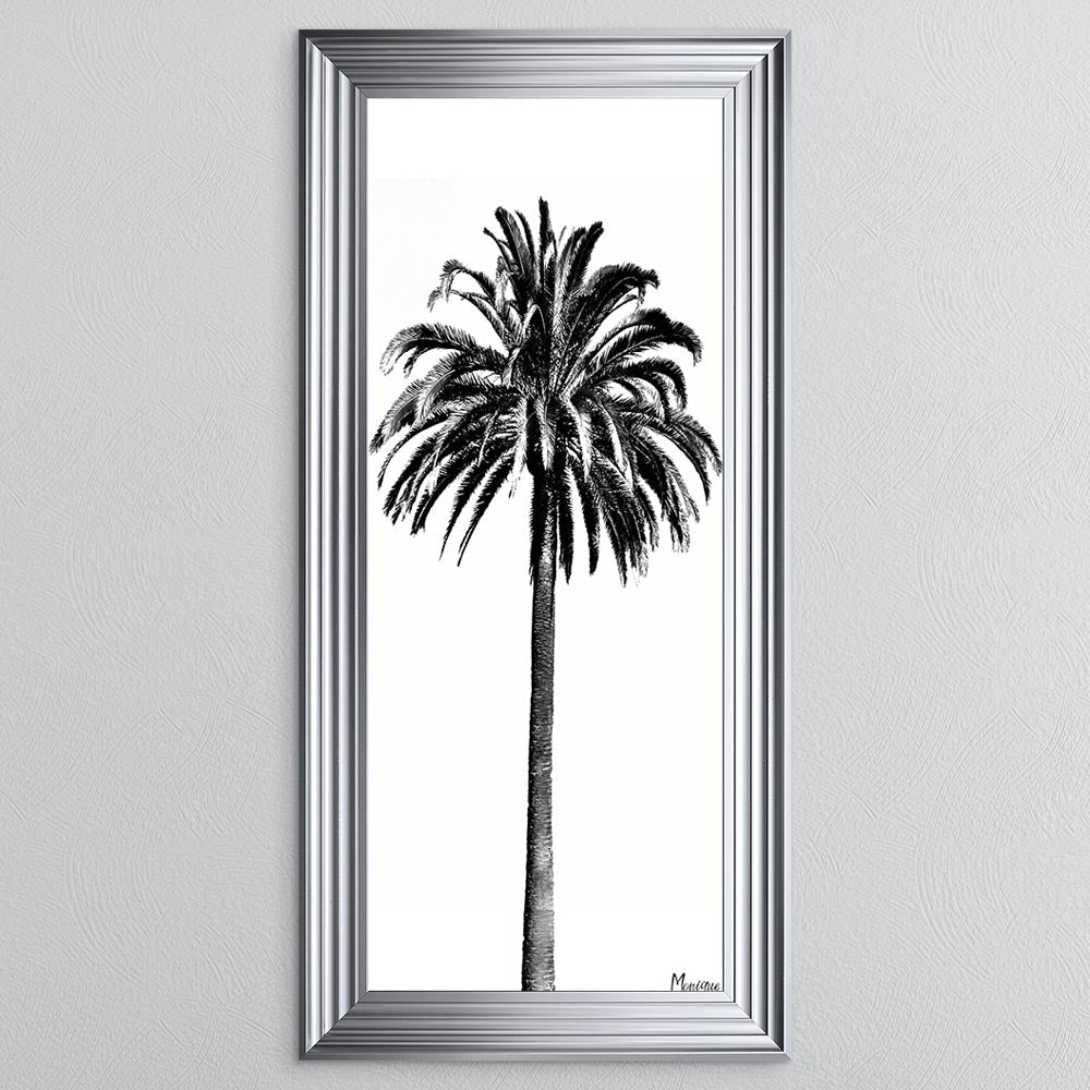 Black And White Palm Trees 3 Framed Wall Art