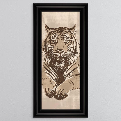 Beige Tiger Framed Wall Art