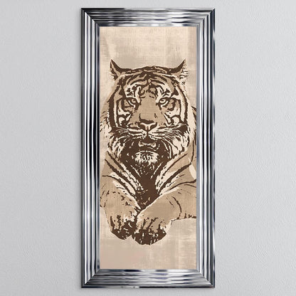 Beige Tiger Framed Wall Art