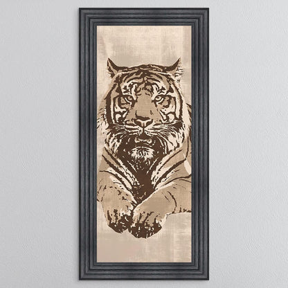 Beige Tiger Framed Wall Art