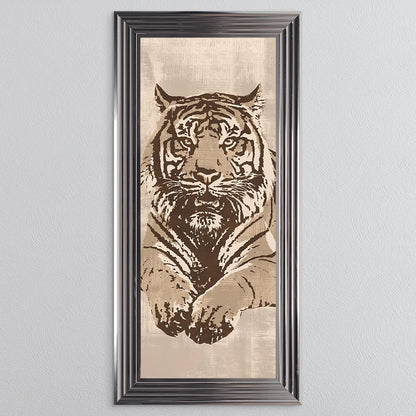 Beige Tiger Framed Wall Art