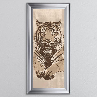 Beige Tiger Framed Wall Art
