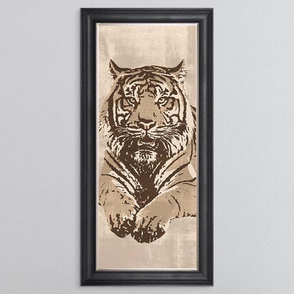 Beige Tiger Framed Wall Art