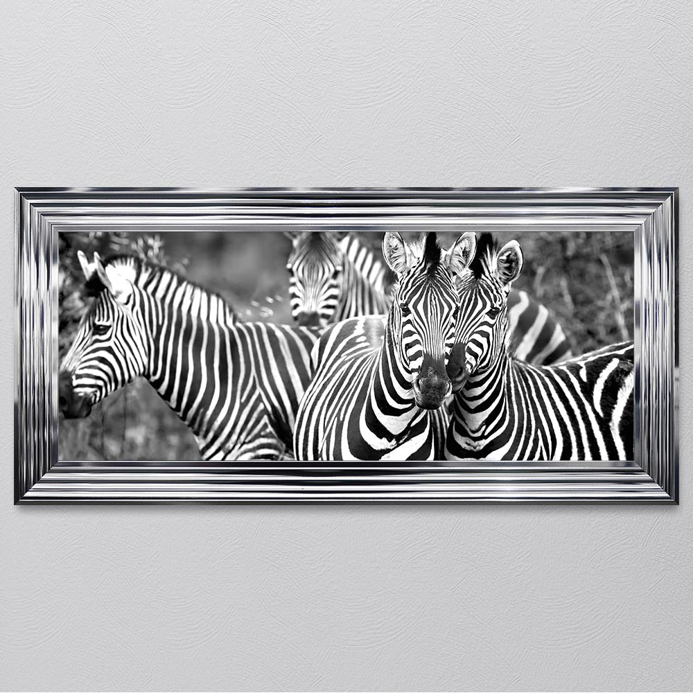 Zebras In The Wild Framed Wall Art