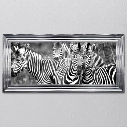 Zebras In The Wild Framed Wall Art