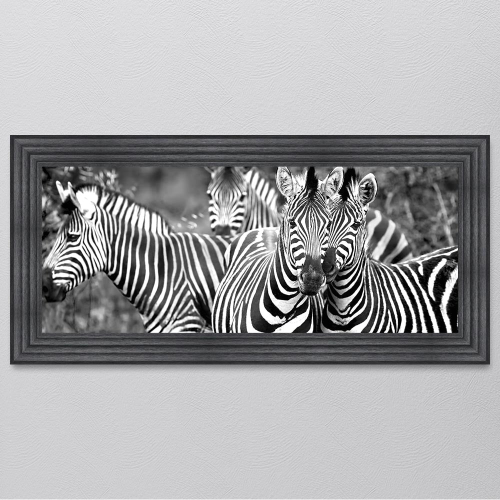Zebras In The Wild Framed Wall Art