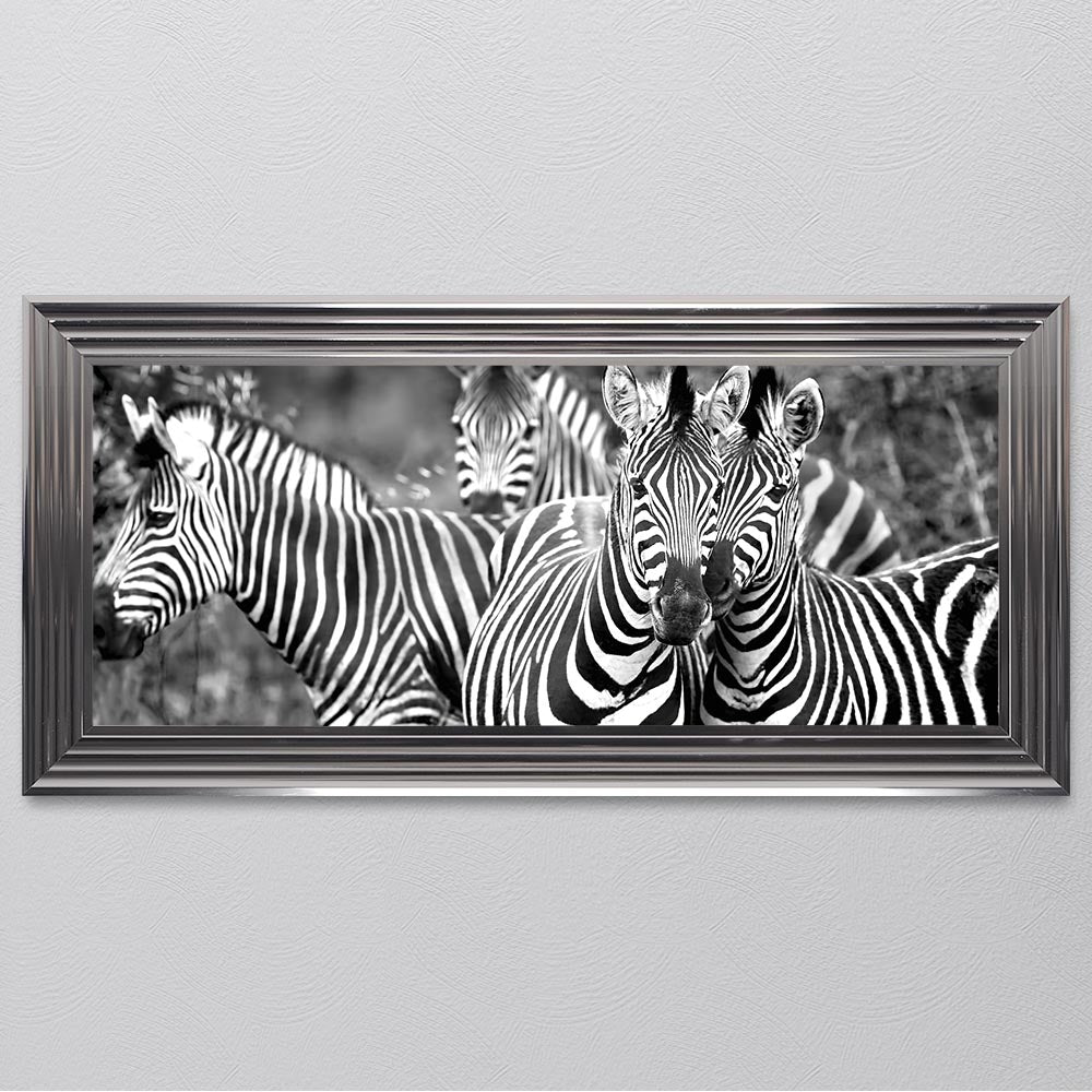 Zebras In The Wild Framed Wall Art