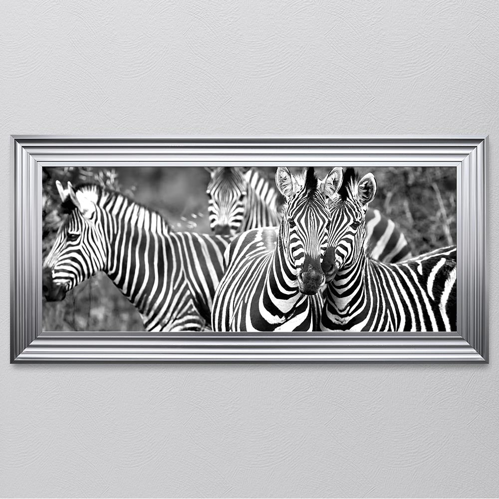 Zebras In The Wild Framed Wall Art
