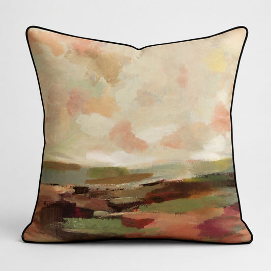 Burgundy Sunrise Velvet Cushion - 60 x 60