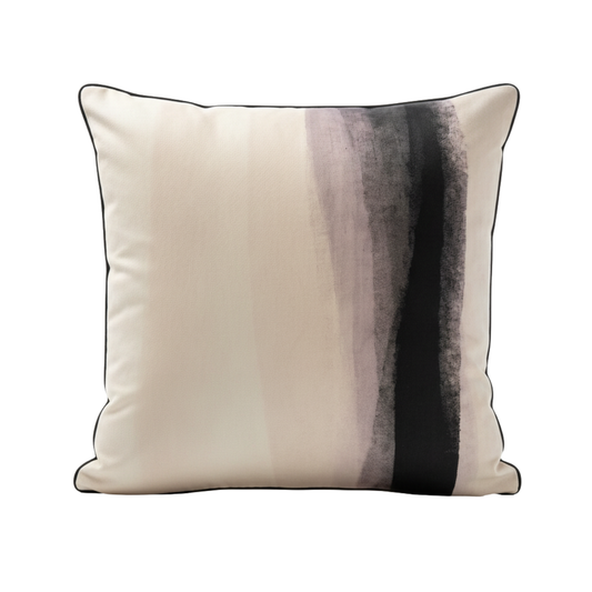 Abstract Sand Light Velvet Cushion - 60 x 60
