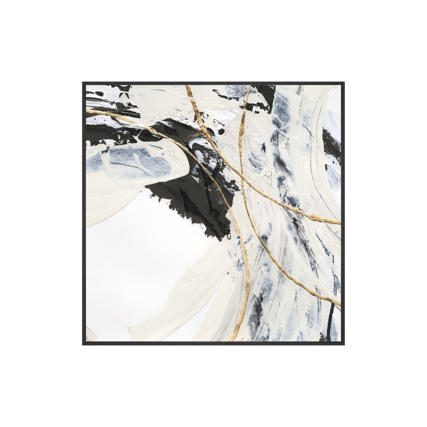 Gold and Cream 1 Framed Canvas Art