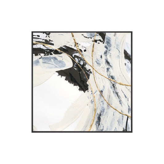 Gold and Cream 1 Framed Canvas Art