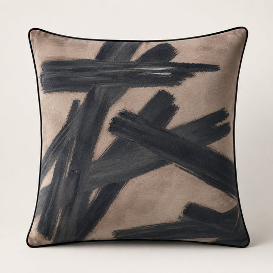 Urban Charcoal Velvet Cushion - 60 x 60