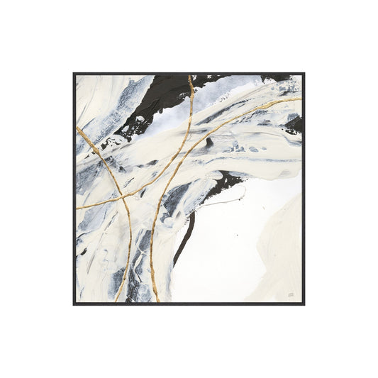 Gold and Cream 2 Framed Canvas Art