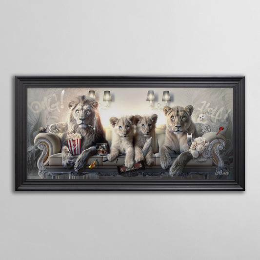 Pano Lion Luxury by Sylvain Binet Framed Wall Art