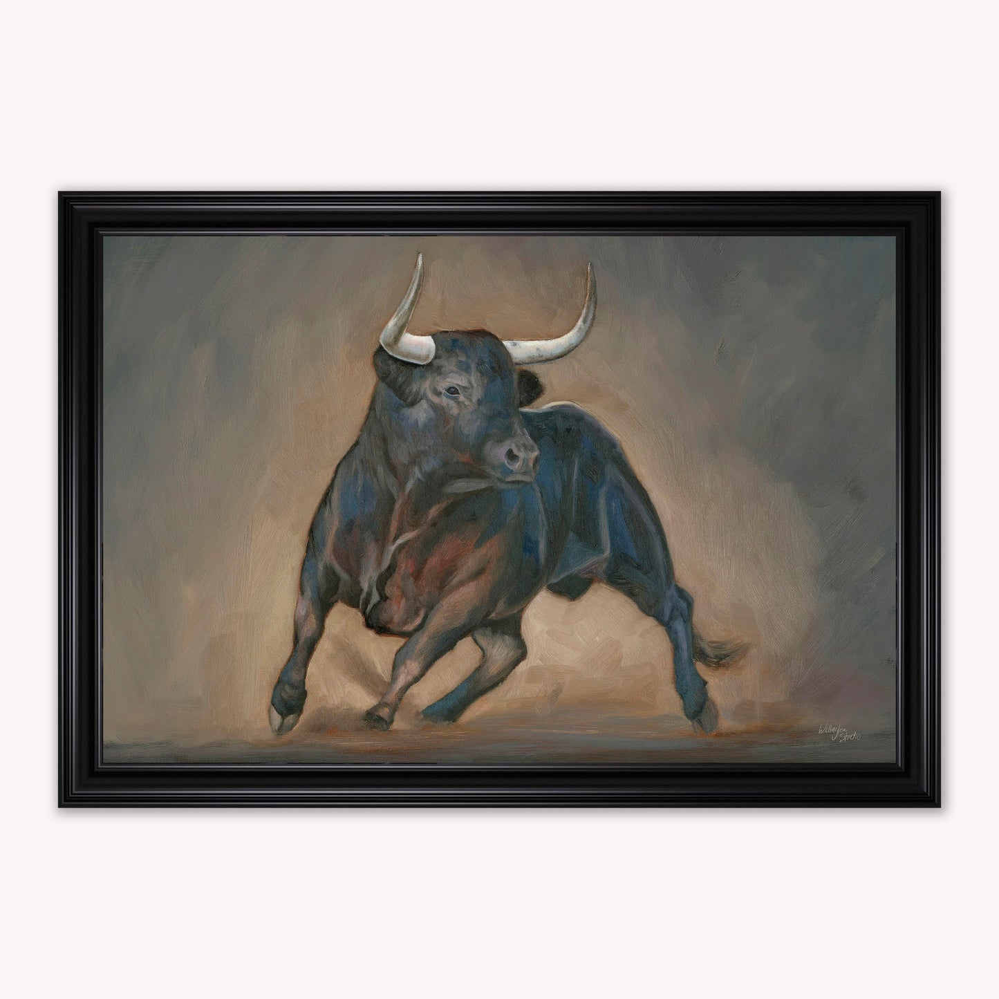 Luxury Velvet Art Print - Wellington Bull Framed Wall Art