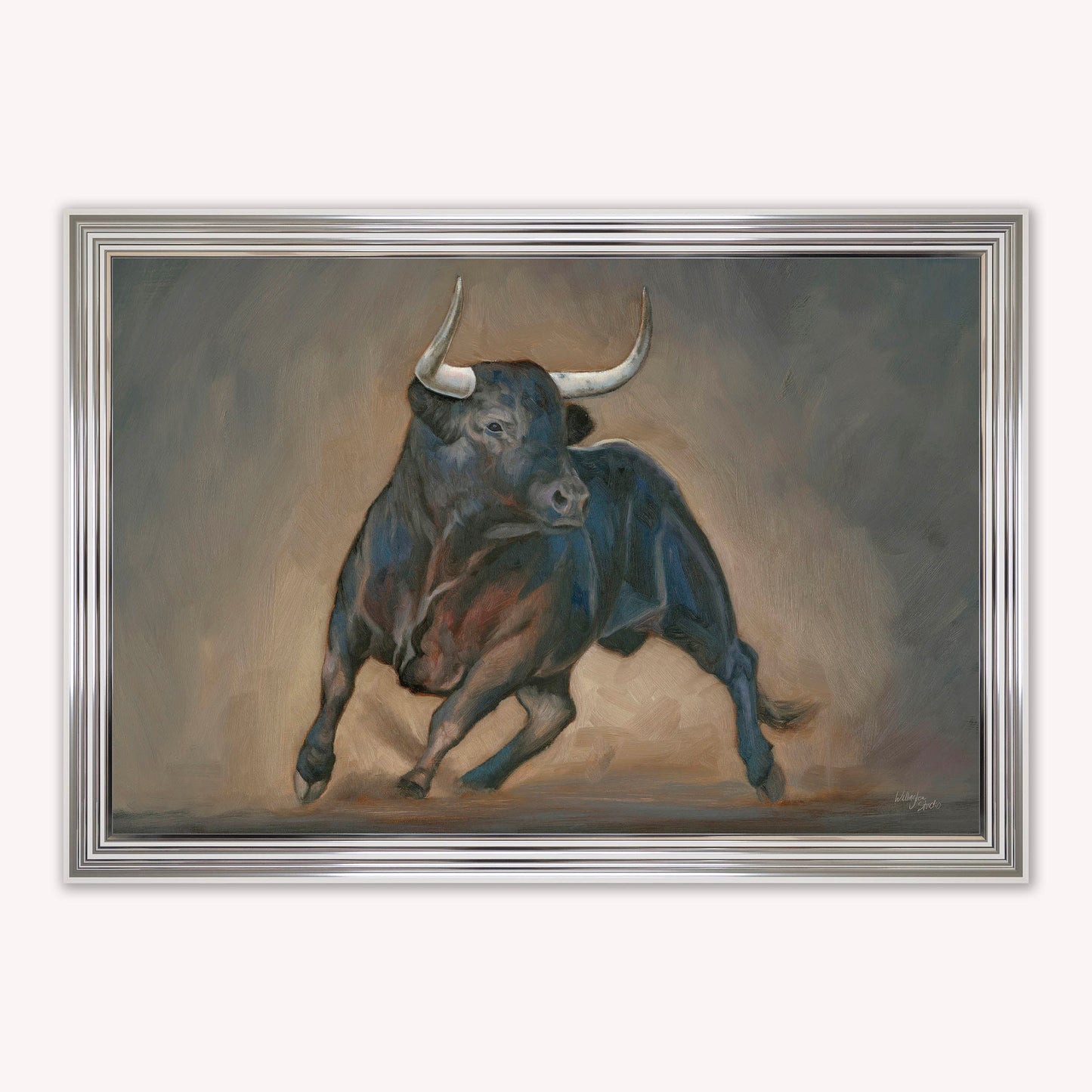 Luxury Velvet Art Print - Wellington Bull Framed Wall Art
