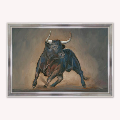 Luxury Velvet Art Print - Wellington Bull Framed Wall Art