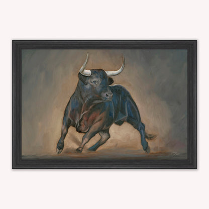Luxury Velvet Art Print - Wellington Bull Framed Wall Art