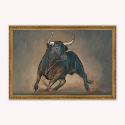Luxury Velvet Art Print - Wellington Bull Framed Wall Art