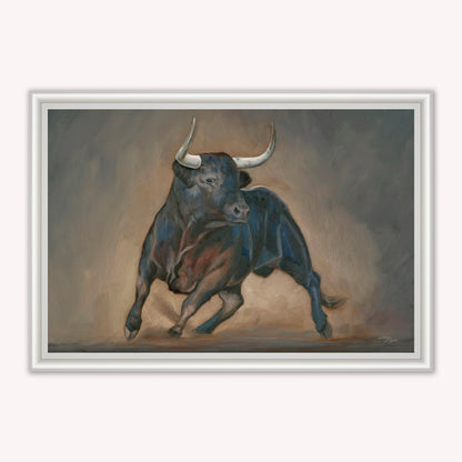 Luxury Velvet Art Print - Wellington Bull Framed Wall Art
