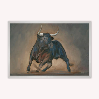 Luxury Velvet Art Print - Wellington Bull Framed Wall Art