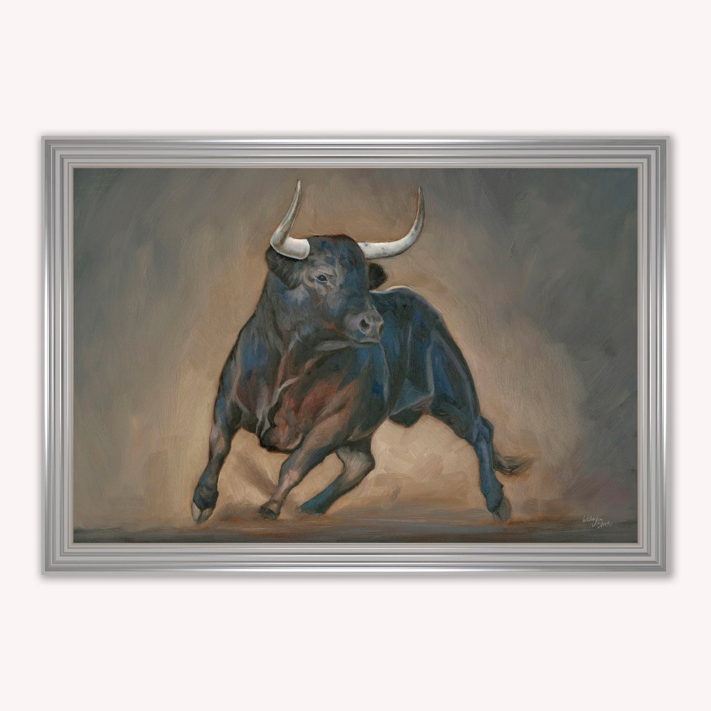 Luxury Velvet Art Print - Wellington Bull Framed Wall Art