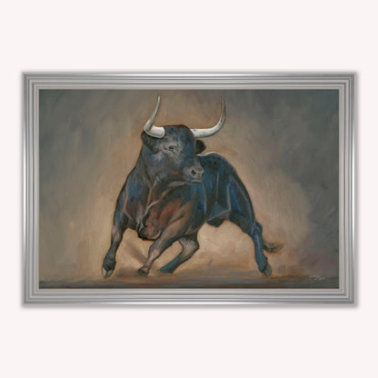 Luxury Velvet Art Print - Wellington Bull Framed Wall Art
