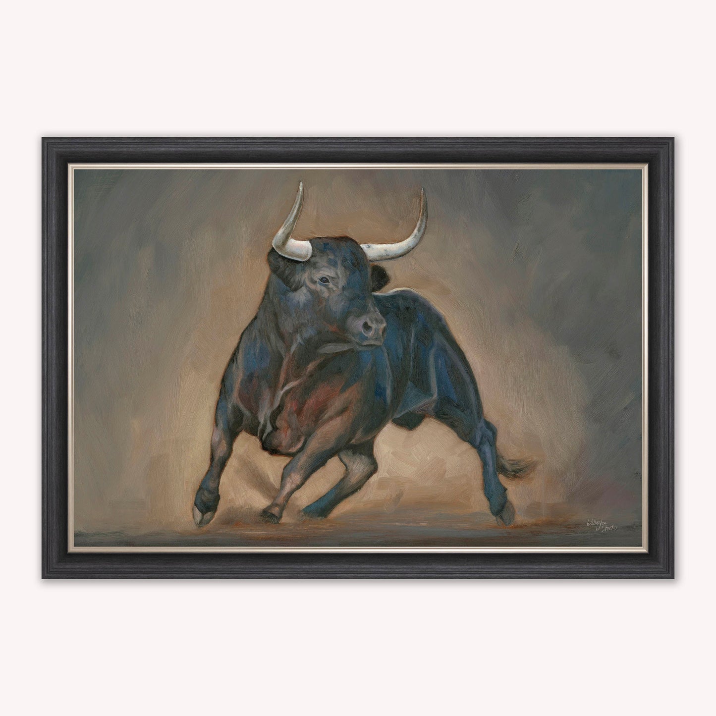 Luxury Velvet Art Print - Wellington Bull Framed Wall Art