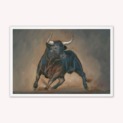 Luxury Velvet Art Print - Wellington Bull Framed Wall Art
