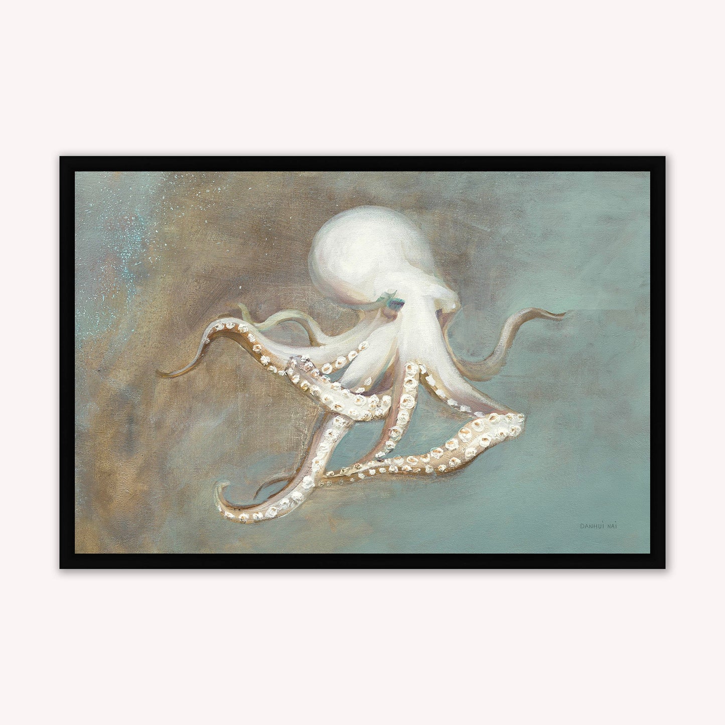 Luxury Velvet Art Print - Muted Octopus Framed Wall Art
