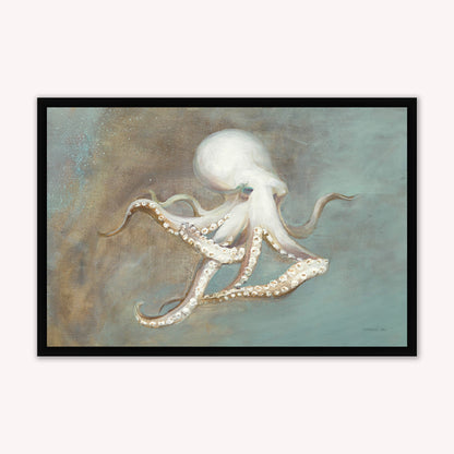 Luxury Velvet Art Print - Muted Octopus Framed Wall Art