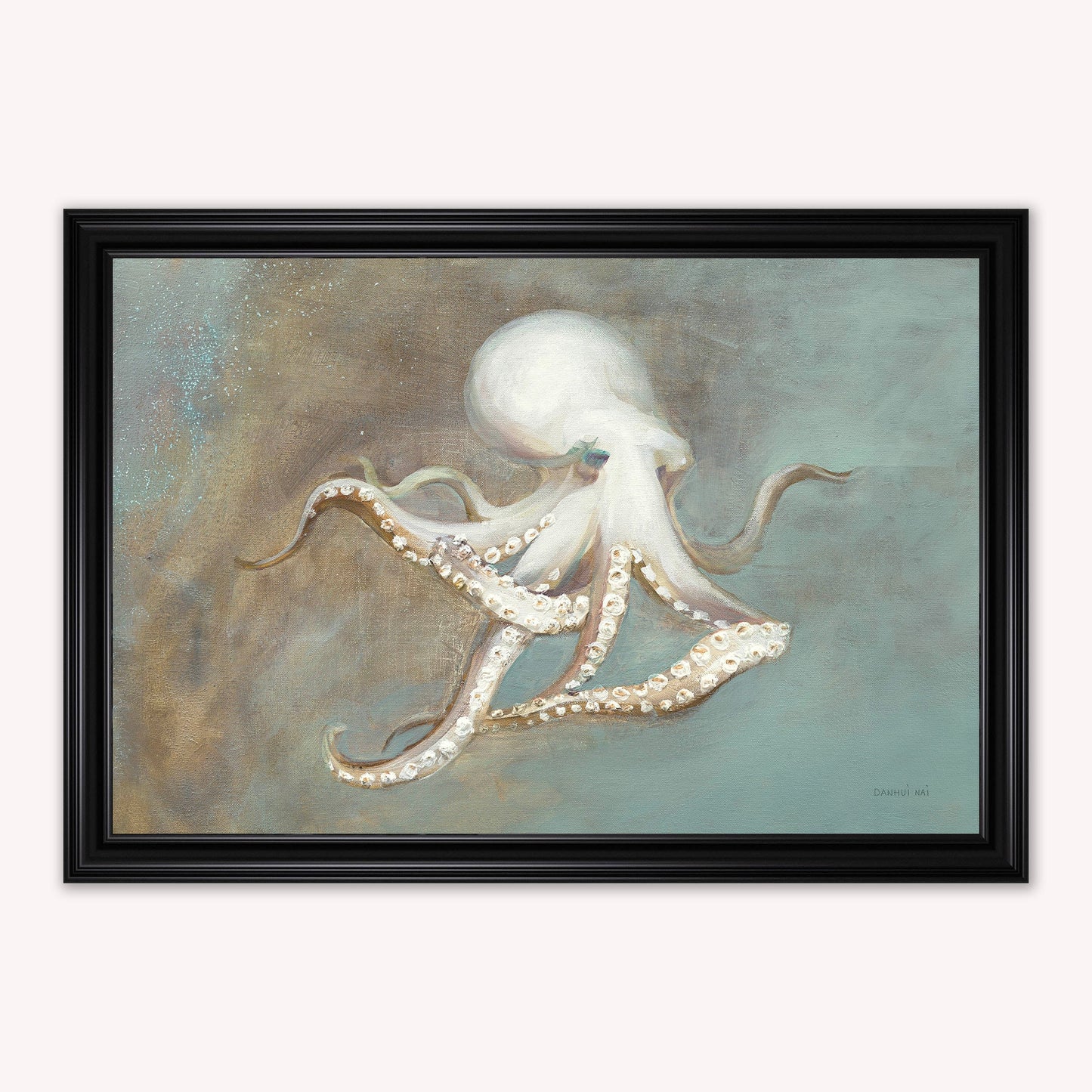 Luxury Velvet Art Print - Muted Octopus Framed Wall Art